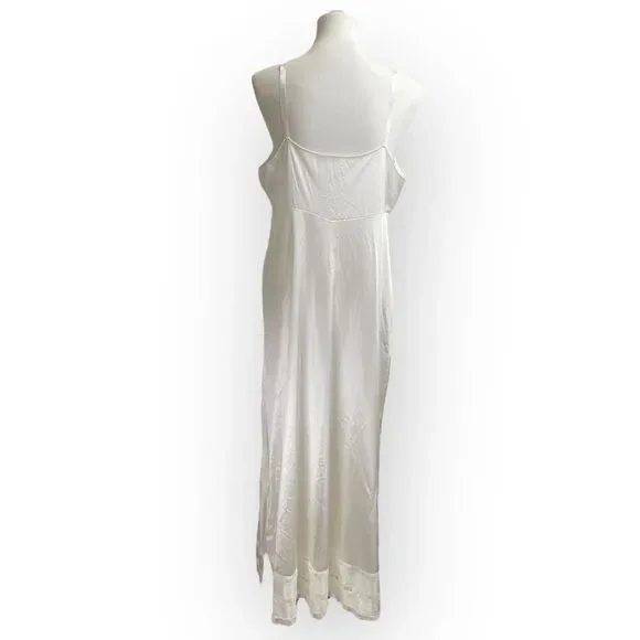 Vintage Full chemise long slip gown nightgown, size 40 (bra size). Approx XL - Picture 4 of 13